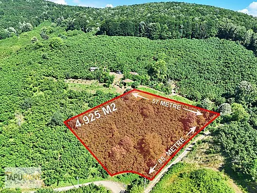 TAPUHANEDEN HARMANTEPE KÖYÜNDE 4.925M2 İMARLI ARSA