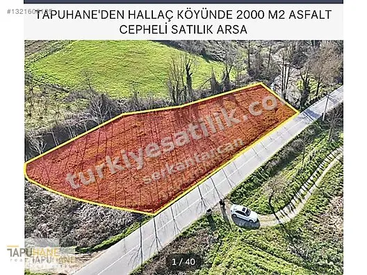 Tapuhaneden Hallaç köyünde satılık arsa