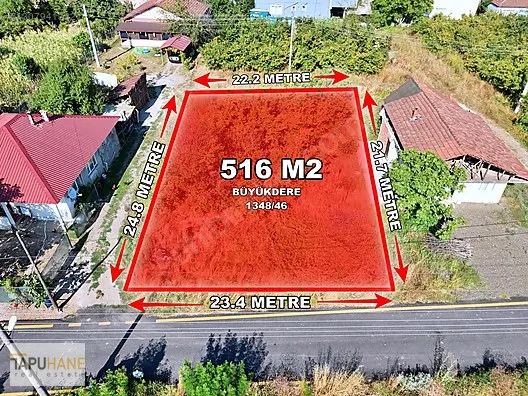 TAPUHANE'DEN BÜYÜKDERE MAH.516 M2 %30 3 KAT İMARLI ARSA